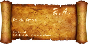 Rikk Atos névjegykártya